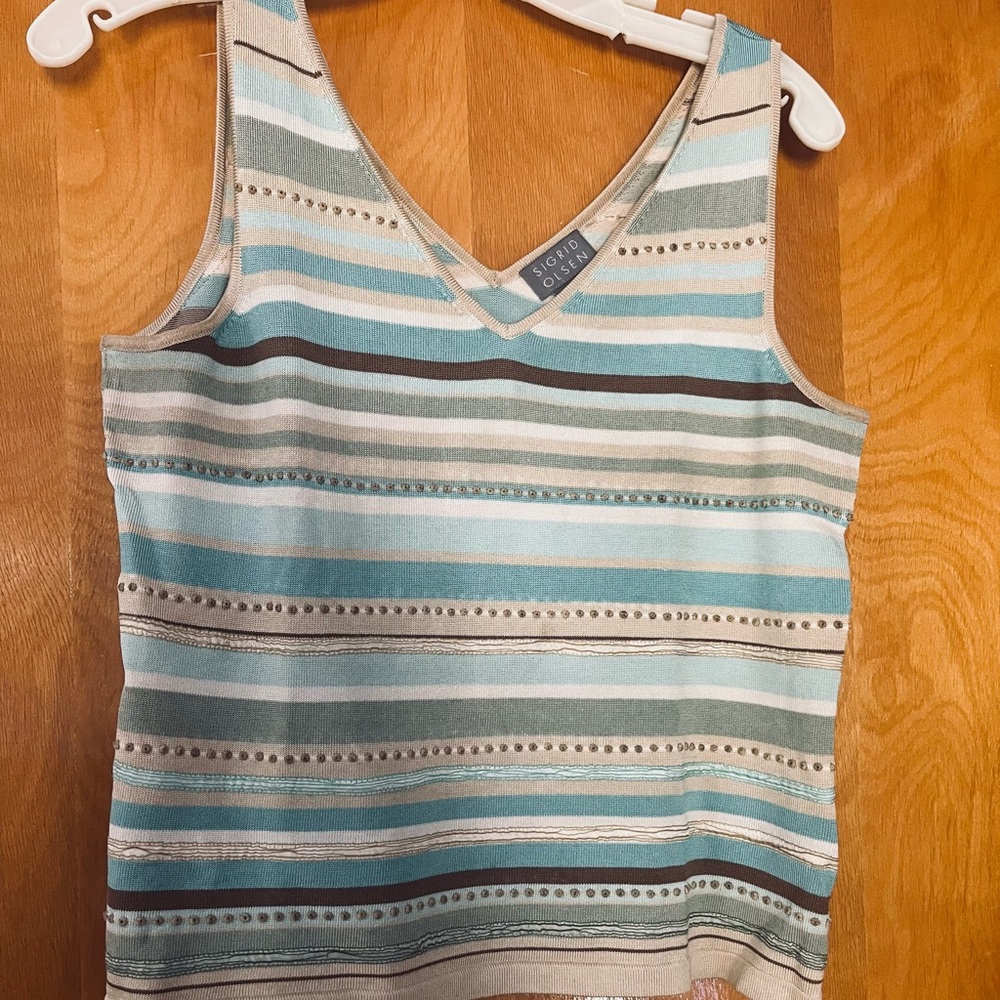 Women's Multicolor Striped Tank Top